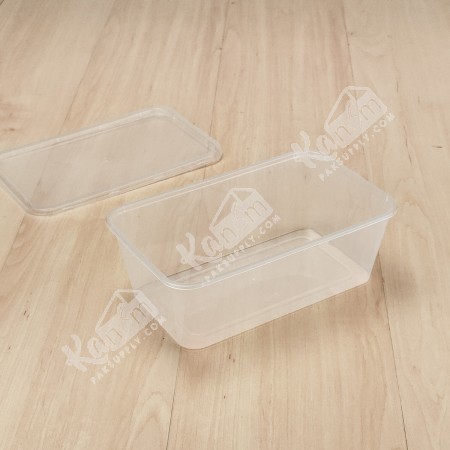กล่องอาหาร PP ใส 1200 ml + ฝา (25 PCS/PACK)