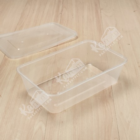 กล่องอาหาร PP ใส 2000 ml + ฝา (50 PCS/PACK)