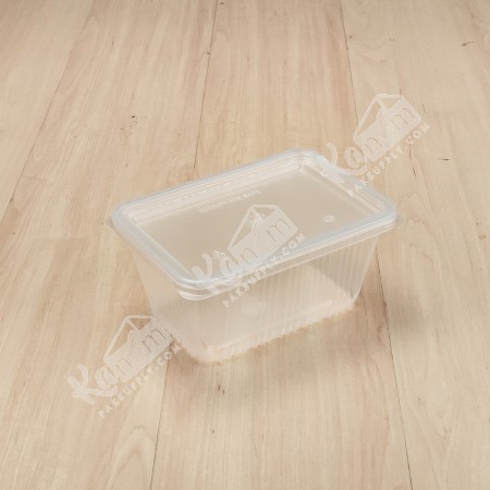 กล่องอาหาร PPใส 1000 กรัม (EP) พร้อมฝา (25 PCS/PACK)