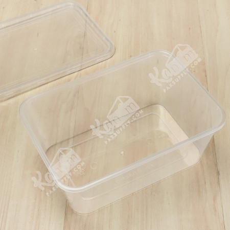 กล่องอาหาร PP ใส พร้อมฝา 1000 ML. (oro) (25 PCS/PACK)