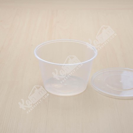 กล่องกลม PPใส+ฝา 1000ml (50ใบ/แพค)