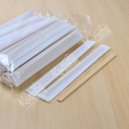ตะเกียบฉีกหัวตัด/ตะเกียบอาหารญี่ปุ่น 24 cm ในซองกระดาษ(100ชิ้น/แพค)