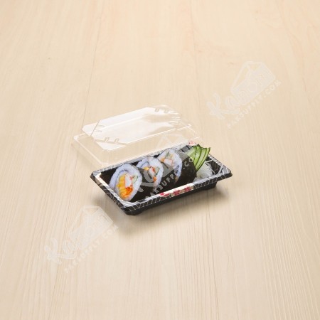 กล่องอาหารญี่ปุ่น HIPS ลายKamon#809+ฝา OPS (50 ชิ้น/แพค)