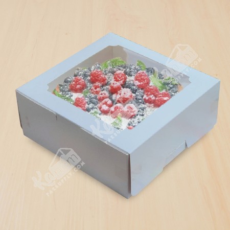กล่องเค้ก 3ปอนด์ สีขาว (10ใบ/แพค)