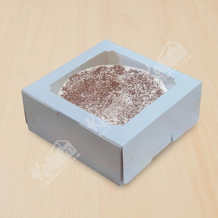 กล่องเค้ก 2ปอนด์ สีขาว (10ใบ/แพค)