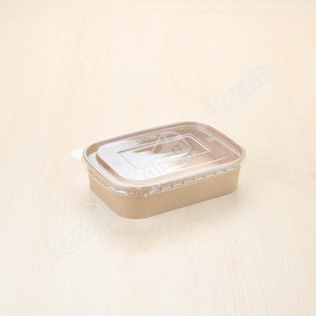 กล่องอาหารคราฟท์วงรี500ml.(เฉพาะถ้วย) (50 ใบ/แพค)