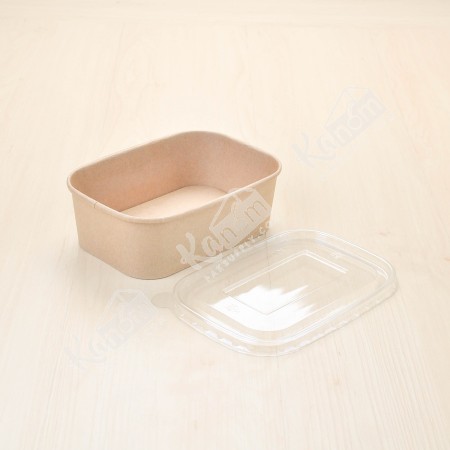 กล่องอาหารคราฟท์วงรี750ml.(เฉพาะถ้วย) (50 ใบ/แพค)