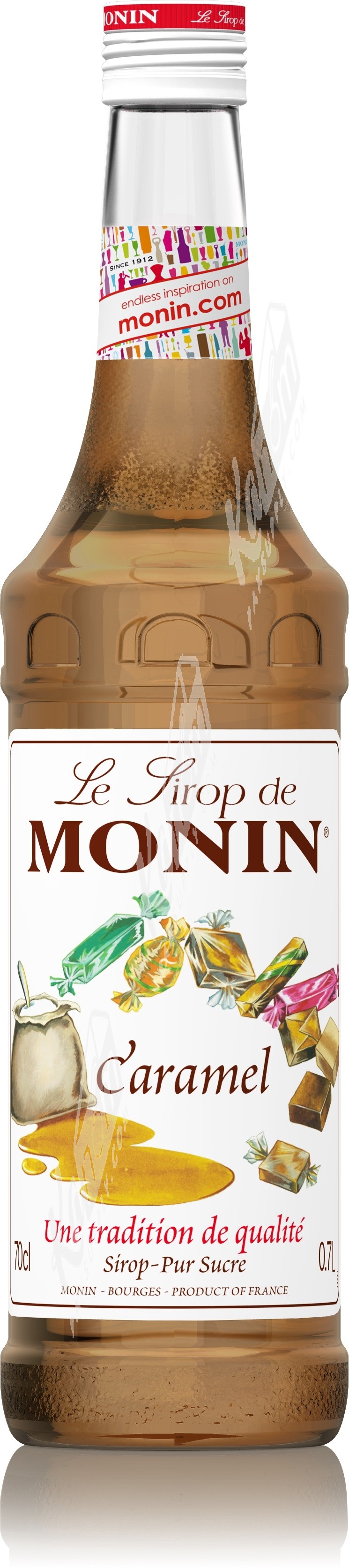 Monin ไซรัป กลิ่น Caramel Syrup (700 ml.) ไซรัป, ฟรุ๊ตมิกซ์, ผงปั่น, Monin สินค้าของเรา