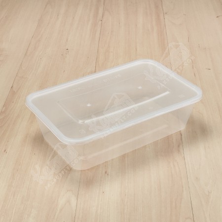 กล่องอาหาร PP ใส 2000 ml + ฝา (50 PCS/PACK)