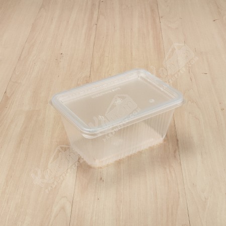 กล่องอาหาร PPใส 1000 กรัม (EP) พร้อมฝา (25 PCS/PACK)