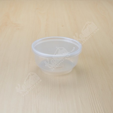 กล่องอาหารทรงกลม PPใส+ฝา(13oz.)