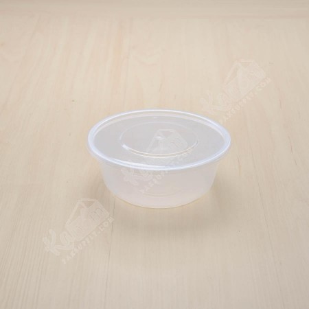 กล่องกลม PPใส+ฝา 650ml (50ใบ/แพค)