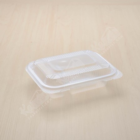 กล่องอาหาร PPใส 2ช่อง 650ml.(25ใบ/แพค)
