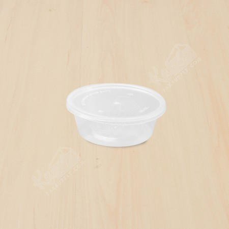 กล่องอาหารทรงกลมPPใส+ฝา 300ml (SK-10) (25ใบ/แพค)