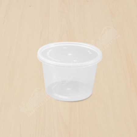 กล่องอาหารทรงกลม PPใส+ฝา 540ml (SK-20)(25ใบ/แพค)
