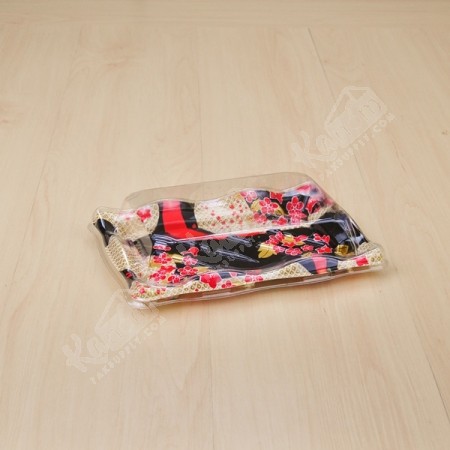กล่องซูชิ HIPS-AMANO พร้อมฝาใส #WA8-2 (50ชิ้น/แพค)
