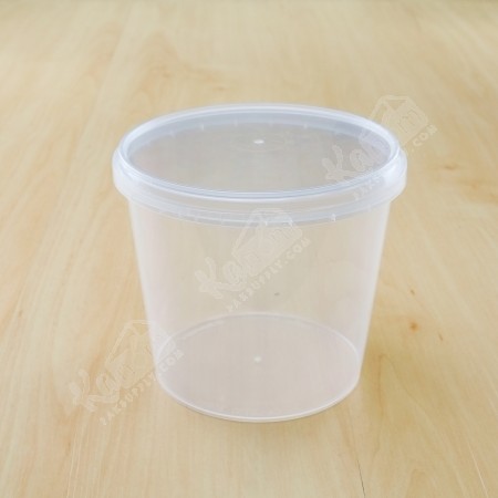 ถ้วยเซฟตี้ซีลกลม 750 ml + ฝา(25ชิ้น/แพค)