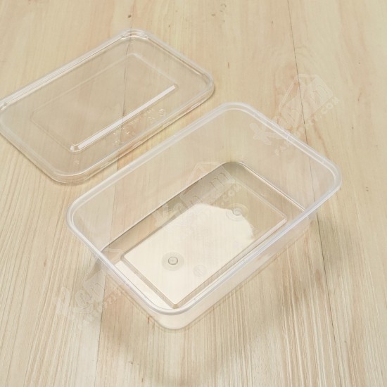 กล่องอาหาร PP ใส 640 ml + ฝา (EP)(25 PCS/PACK)