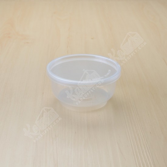 กล่องอาหารทรงกลม PPใส+ฝา(13oz.)