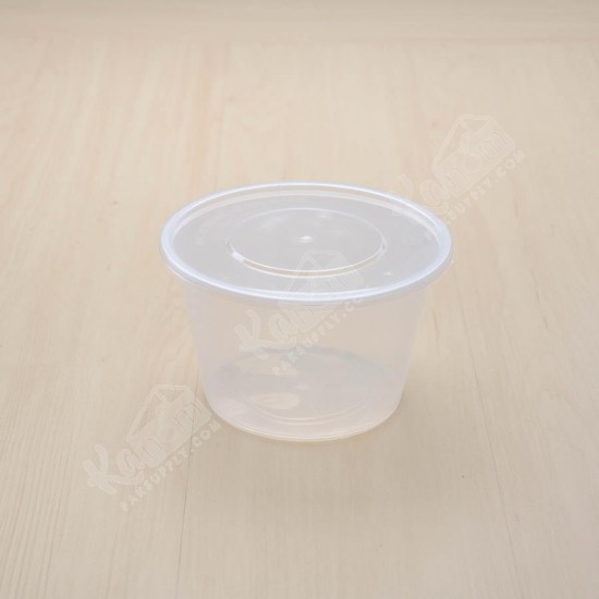 กล่องกลม PPใส+ฝา 1000ml (50ใบ/แพค)