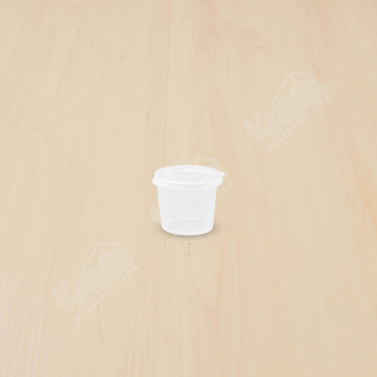 ถ้วยน้ำจิ้มPP25ml (1oz.) ฝาในตัว (2500ใบ/ลัง)