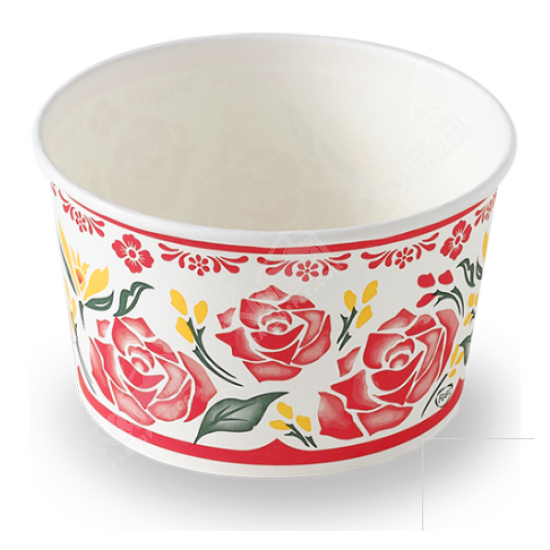ถ้วยกระดาษเฟสท์ ช้อยส์ 850ml.(ลายดอกย้อนยุค)(50ใบ/แพ็ค)