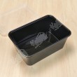 กล่องอาหาร PP ดำ พร้อมฝา 1000 ML. (oro) (25 PCS/PACK)