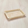 กล่องอาหารญี่ปุ่นHIPS Wood+ฝาใส OPS #813 (50ชิ้น/แพค)