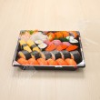 กล่องอาหารญี่ปุ่นHIPS-KAMON+ฝาใส #4.0 (50ชิ้น/แพค)