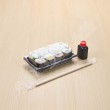 กล่องอาหารญี่ปุ่นHIPS ดำ+ฝาใส OPS#810 (50ชิ้น/แพค)