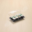 กล่องอาหารญี่ปุ่นHIPS ดำ+ฝาใส OPS#810 (50ชิ้น/แพค)