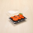 กล่องอาหารญี่ปุ่น HIPS ลาย Kamon + ฝาใส OPS#812 (50ชิ้น/แพค)