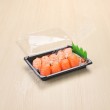 กล่องอาหารญี่ปุ่นHIPS สีดำ+ฝาใสOPS #813 (50ชิ้น/แพค)