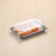 กล่องอาหารญี่ปุ่น HIPS-ดำ พร้อมฝาใส #814 (50ชื้น/แพค)