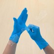 ถุงมือยางสังเคราะห์ สีฟ้า (ขนาดXL) (100ชิ้น/แพค)