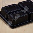 กล่องอาหาร PPดำ3ช่อง (EX) +ฝาPET  (25ชุด/ห่อ)