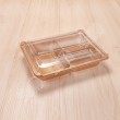 กล่องอาหาร PPทอง3ช่อง (EX) +ฝาPET 