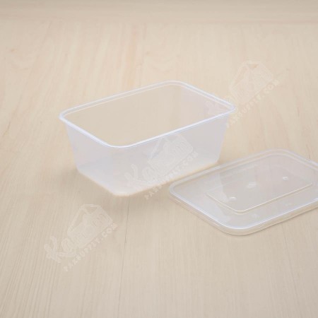 กล่องอาหาร PPใส+ฝา 1000ml (50ใบ/แพค)