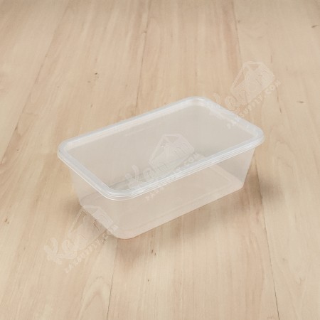 กล่องอาหาร PP ใส 1200 ml + ฝา (25 PCS/PACK)