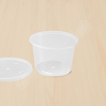 กล่องอาหารทรงกลม PPใส+ฝา 540ml (SK-20)(25ใบ/แพค)