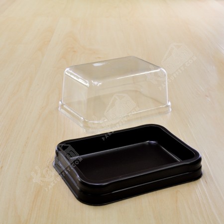 กล่องเบเกอรี่ฐานน้ำตาลฝาใส อเวสัน(50ชิ้น/แพค)