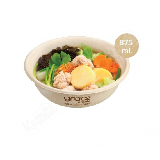 ชามชานอ้อย 875ml.(50ใบ/แพ็ค)