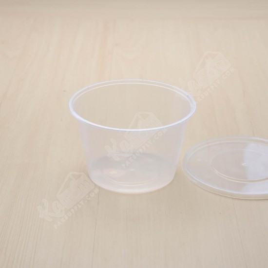 กล่องกลม PPใส+ฝา 1000ml (50ใบ/แพค)