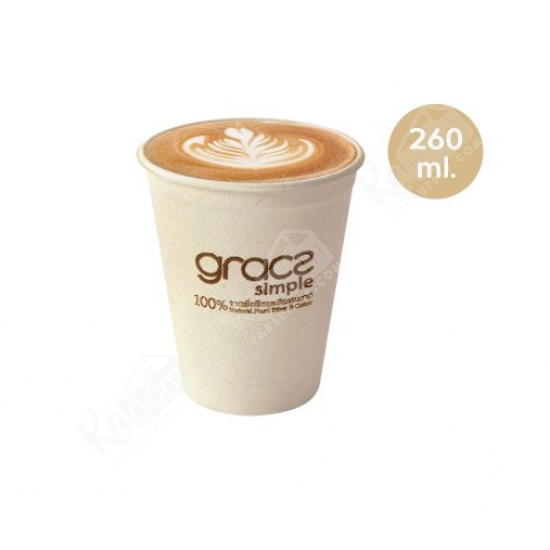 แก้วน้ำชานอ้อย 260ml.(50ใบ/แพ็ค)