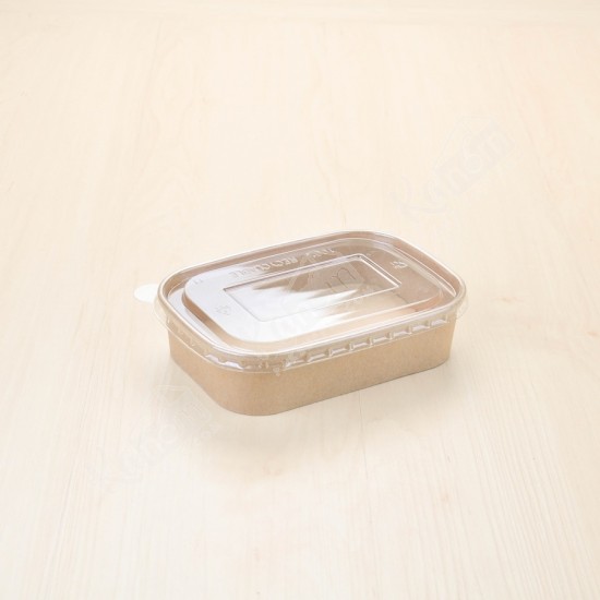 กล่องอาหารคราฟท์วงรี500ml.(เฉพาะถ้วย) (50 ใบ/แพค)